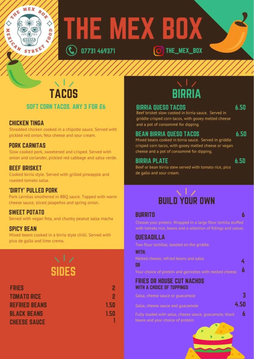 mex box menu