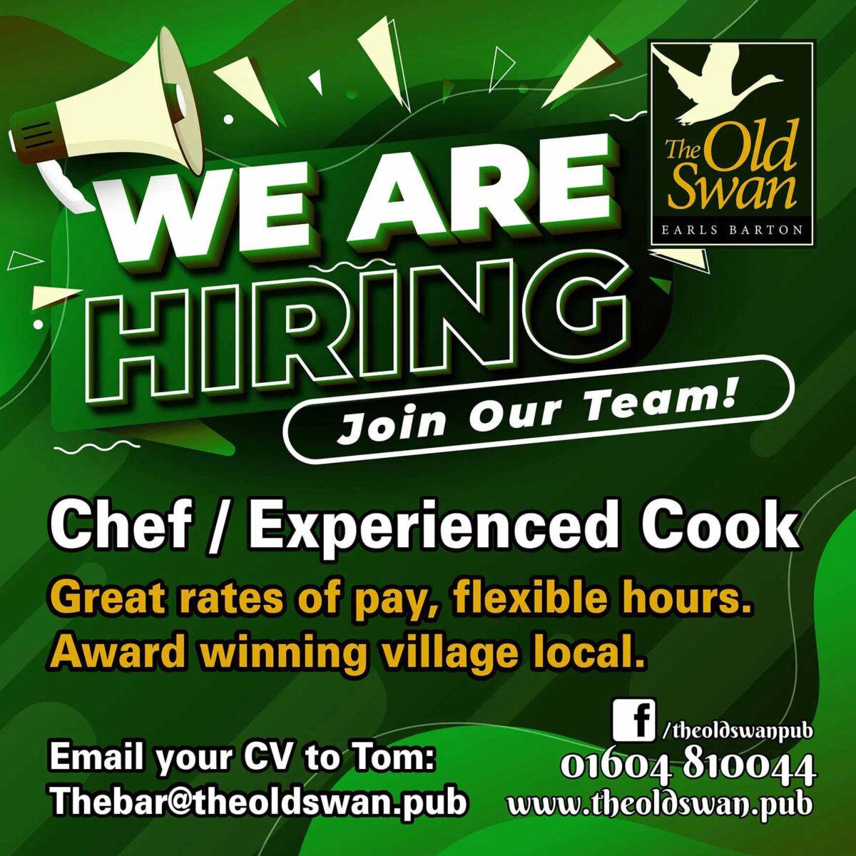 We are hiring - chef