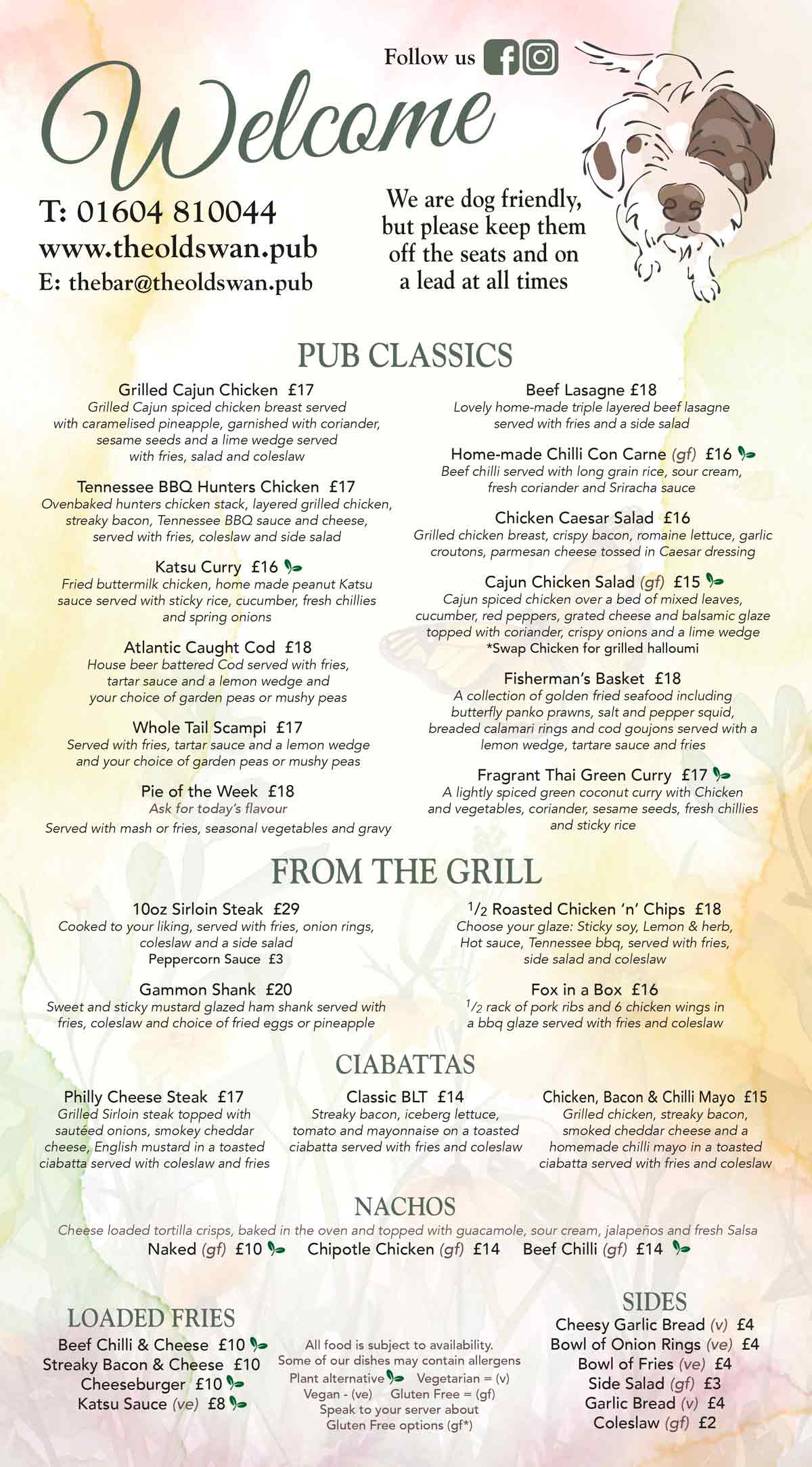 Spring Menu 2025