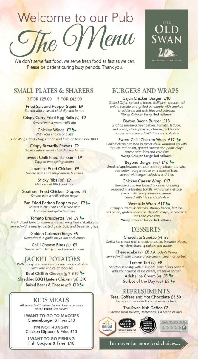 Spring Menu 2025