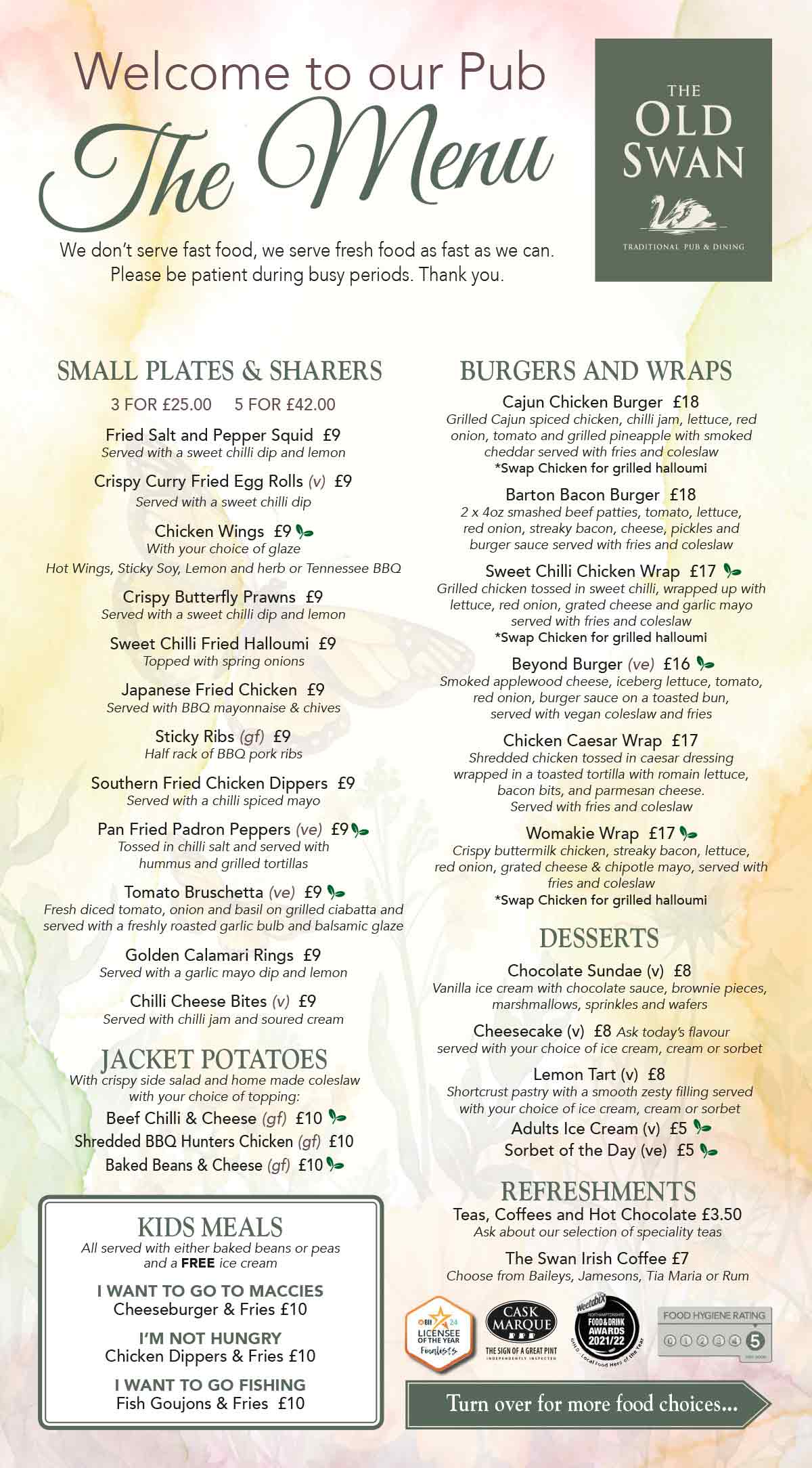 Spring Menu 2025